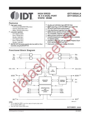 IDT7130SA100C datasheet  